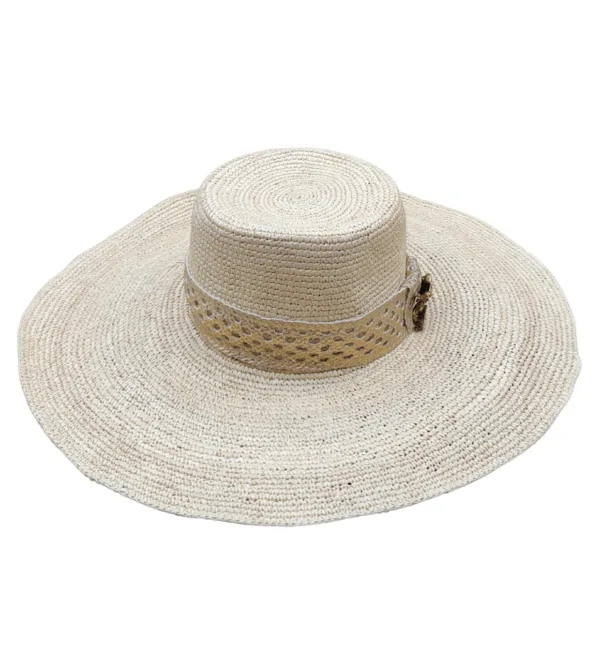 Alondra Wide Brimmed Hat in Natural - Timeless Elegance