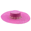 new-2 FLOR lilac cordovez wide brim straw hat with floral lace trim band