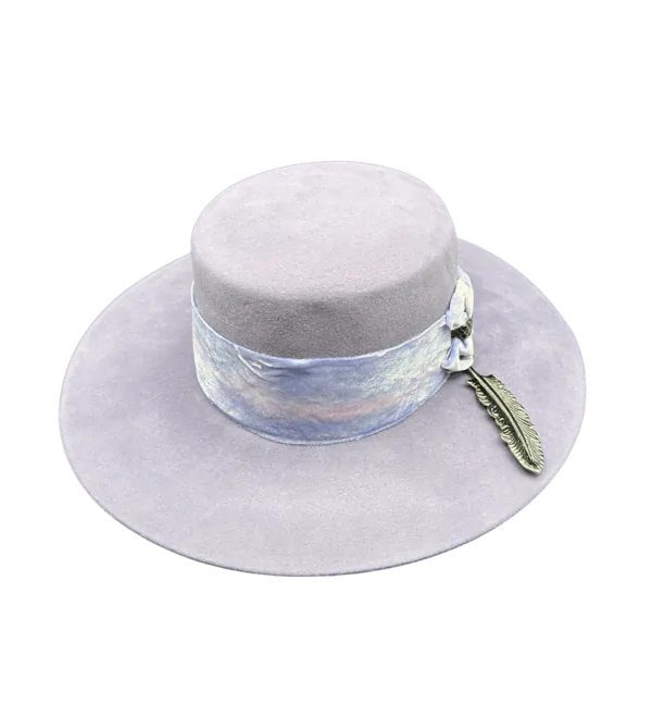 NEW-1-1 VIOLETA Cordovez Wool Felt Hat in Lavender by State of Gracie